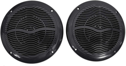 Rockville Rmc65b Pair 6.5 Inch 600 Watt Waterproof Marine Boat Speakers - 2-Way Black