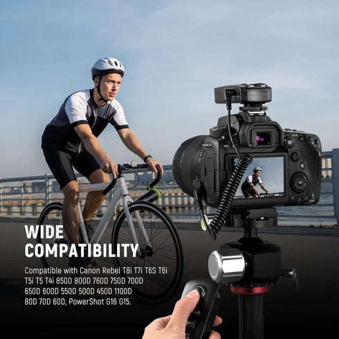 NEEWER 2.5mm to C1 Remote Shutter Release Cable for Canon T8i T7i T6S T6i T5i T5 T4i and PowerShot Cameras