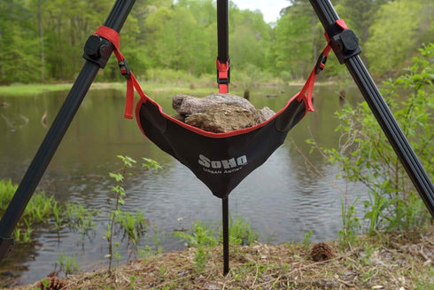 Soho Urban Artist Stone Bag for Tripod or Easel - Black with Red Trim, Weight Bag, Hammock Boom Anchor