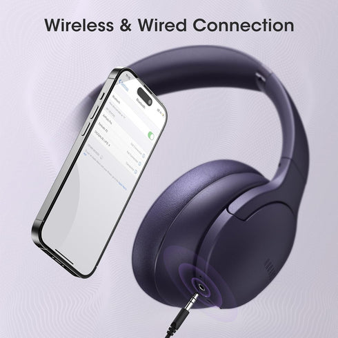 DOQAUS Upgraded Bluetooth Headphones Over Ear, 90H Playtime, Bluetooth 5.3 Wireless Headphones, 3 EQ Modes, Built-in HD