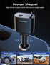 SUPERONE 4-in-1 Car Charger with Retractable Apple Cords, USB C Adapter for iPhone 15/14/13/12/11 Pro Max
