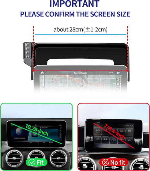 Masergogo 2020-2022 2019-2021, 10.25" 360 Car Phone Holder for Mercedes-Benz GLC-Class / C-Class Screen Fixed Clip