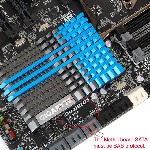 chenyang SAS to SATA Adapter, SFF-8482 29Pin SAS Hard Disk Drive to Motherboard SATA 22Pin Converter