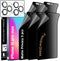 TUFF STONE iPhone 15 Pro Max 5G Screen Protector: 5 MattePrivacy Glass + 2 Lens Protectors, 9H Hardness, Shatterproof.