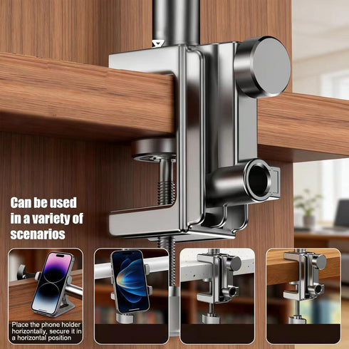 Srnyow iPhone17 16 15 14 13 12 360 Phone Holder for Bed, Magnetic Cell Phone Stand for Pro Max Plus Mini, Flexible Long