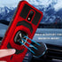 Ailiber Cricket Debut Case, AT&T Calypso 2(U319AA) with Screen Protector, Ring Kickstand for Magnetic Car Mount (Red)