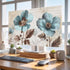 Yukro 40 Inch, 35"x22" Rustic Blue Indoor TV Dust Cover, Broccoli Flower Leaf Farmhouse Vintage Brown Elastic TV