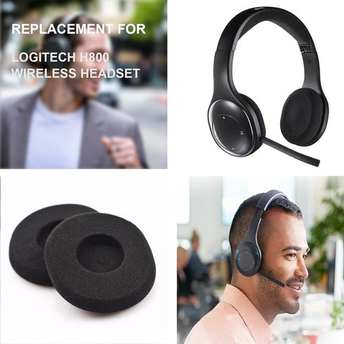 H800 Replacement Ear Pads Compatible with Logitech H800 Wireless Headset, Soft and Durable Sponge Ear Cushions