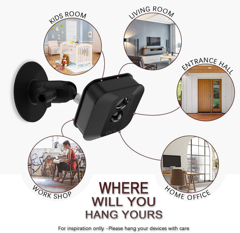 HOLACA Screwless Wall Mount Bracket for Blink Outdoor, Blink Outdoor 4 Camera, Blink XT2, Blink Indoor, Easy to