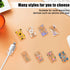Cute Floral Cable Protector for iPhone Charger, Red Rose Wild Flower Bouquet Butterfly Cherry Blossoms Pattern, 4 pcs