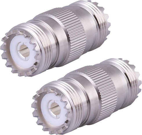 XRDS-RF UHF Connectors PL-259 Female to Female Adapter Connector, UHF SO239 Female Connectors, Pack of 2