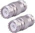 XRDS-RF UHF Connectors PL-259 Female to Female Adapter Connector, UHF SO239 Female Connectors, Pack of 2