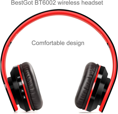 2024 BT6002 Kids Bluetooth Headphones - Wireless, Foldable, 18-Hour Battery for School, PC, Phone, Tablets, TV