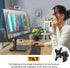 Single Monitor Stand VESA Mount for 13-32 Inch Screens, Free-Standing Riser with Swivel Tilt Rotation
