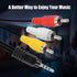 Shutao 2Pcs 3.5mm 3 5ft/1.5m to RCA AV Audio Video Cable TRRS to RCA Male AV Plug Adapter Cord Av Cable for Camcorder
