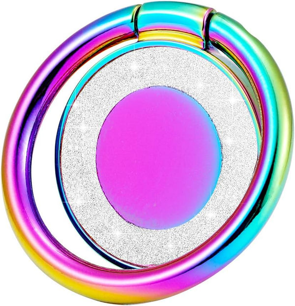 Rainbow Glitter Bling Bling Phone Ring Holder - Iridescent Sparkle Kickstand for Almost All Phones