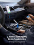JOYROOM 4.8A Car Phone Charger, Mini All Metal Cigarette Lighter USB Charger with Type C Coiled Cable for iPhone 15 Pro