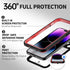 BEASTEK iPhone 14 Pro Max Waterproof Case, FSN Series Underwater Shockproof with Built-in Screen Protector, Red