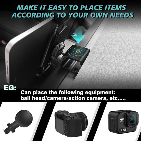 BestEvMod Dashboard Car Phone Holder, 1/4 Screw Mount, Mag Safe Compatible with 2024 Tesla Model 3