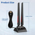 Superbat 6E 2.4GHz 5GHz 6GHz WiFi Tri-Band Antenna Magnetic Base WiFi Antenna with RP-SMA Extension Cable for PC