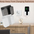 2 Pcs Wall Mount Phone Holder - 3M Adhesive Phone Stand with Data Cable Receiving Hole for Bedroom, Kitchen, Office