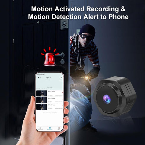 Splemin Cam,4K Mini WiFi Hidden Camera,Spy Camera,Small Portable Nanny HD Wireless Security Cameras with Motion