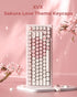 HITIME 60 65 75 100 5 143 Set XVX Pink Cute PBT Keycaps-MOA Keycap, Sakura Love keycap Custom Keyboard Keycaps Percent