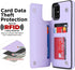 Asuwish Samsung Galaxy A71 5G Wallet Cover, Purple with Tempered Glass Screen Protector and Leather RFID Credit Card