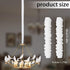 2 31.5 inches NICENEEDED PCS Chandelier Fabric Cord Cover, White Chandelier Chain CoverChain Cable Sleeve, Velvet Cloth