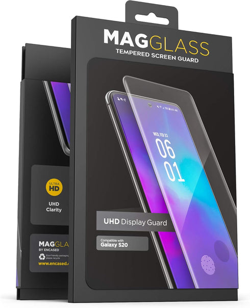 magglass Samsung Galaxy S20 Tempered Glass Screen Protector with In Screen Fingerprint Sensor - Anti Bubble UHD Clear