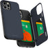 GOOSPERY Card Holder Wallet Case for iPhone 12 Pro Max, 6.7" (2020), Magnetic Closure, Hidden Mirror, Navy Blue