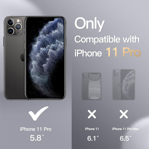 JETech Silicone Case for iPhone 11 Pro - Silky-Soft Touch Full-Body Protective Cover, Shockproof (Black)