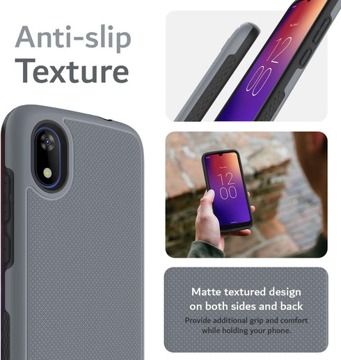 TUDIA DualShield Grip Phone Case for Moxee M2160, MergeGrip Shockproof Military Grade Slim Dual Layer Tough Protection