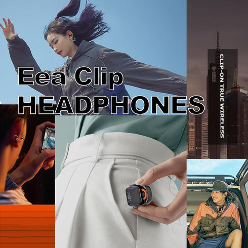 Wireless Open Ear Earbuds - Bone Conduction Headphones Bluetooth 5.3, Painless Clip on Earbuds with LED Display, HiFi