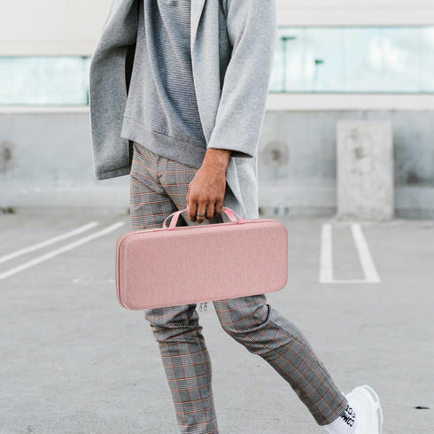 Geekria Hard Shell Protective Keyboard Carrying Case, Travel Bag for Logitech MK470, K585, K580, MK470 Slim Combo (Pink)