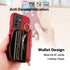 Furiet Wallet Case for Samsung Galaxy S21 Ultra 5G, Shoulder Strap Ring Buckle, Luxury PU Leather Zipper Flip Organ