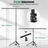 Qoolfoto 57ft 5 Green Screen Backdrop Kit, Portable Greenscreen Background with Adjustable T-Shaped Stand, Clamps