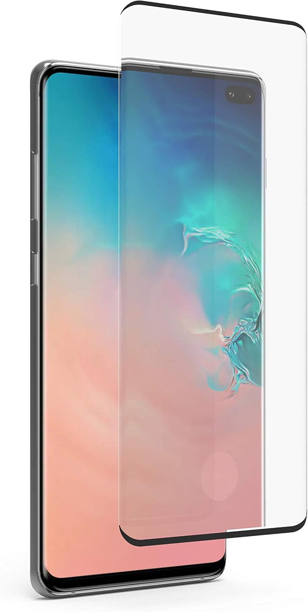 PureGear Tempered Glass Screen Protector for Samsung Galaxy S10+, Fingerprint Sensor Ready Cutout