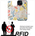 HAOPINSH iPhone 13 Case Wallet, Floral PU Leather Folio with Card Holder & Kickstand, Shockproof 6.1" for Women & Girls.