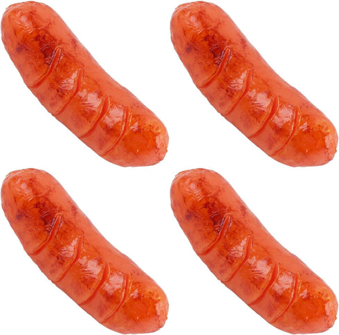 4 Pcs Artificial Hot Dog Fake Sausage Simulated Lifelike Food Model Props