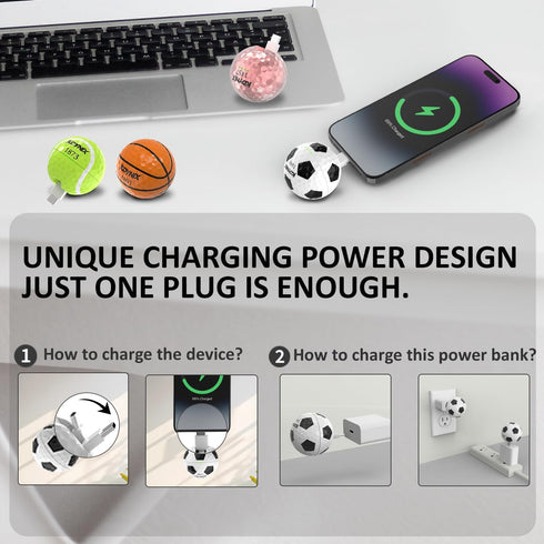 KDYNIX 2000mAh Pack 17/17 Air/17 Pro/17 Max/16/16 Plus/16 Pro/16 Max/15 Mini Portable Charger USB C Power Bank Phone