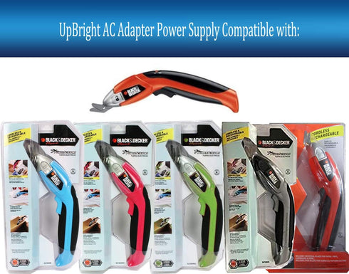 UpBright 5.6V AC/DC Adapter Compatible with Black & Decker SZ360 3.6V DC 3.6 Volts Cordless Rechargeable Power Scissors elec SZ360RD SZ360B SZ360T SZ360OR SZ360S UD-0501C 5406-08-001 B&D 5.3V Charger