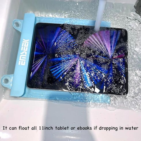 Floating Waterproof Tablet Case, eReader Cover Bag for iPad Pro, Galaxy Tab S9, Surface Go 3, Kindle Scribe (Light