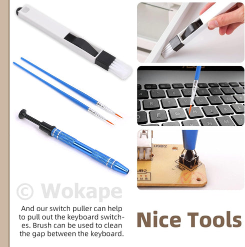 13Pcs Keyboard Lube Kit for Mechanical Keyboard, Tools Include Cleaning Brush, Lubrication, Keycap Puller, Switch Opener