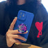 Multi-Function Cell Phone Stand, Mandala Purple Galaxy Expanding Stand Grip for Smartphones and Tablets, 4 Pack,