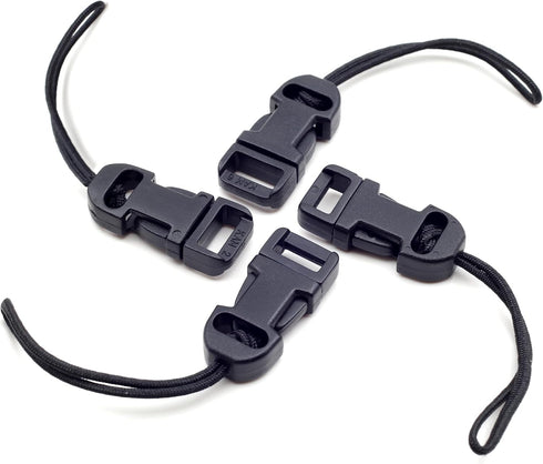Padwa Lifestyle 4 Pcs Black Quick Release Camera Strap QD Loops Connector Adapter for Digital Cameras, Binoculars