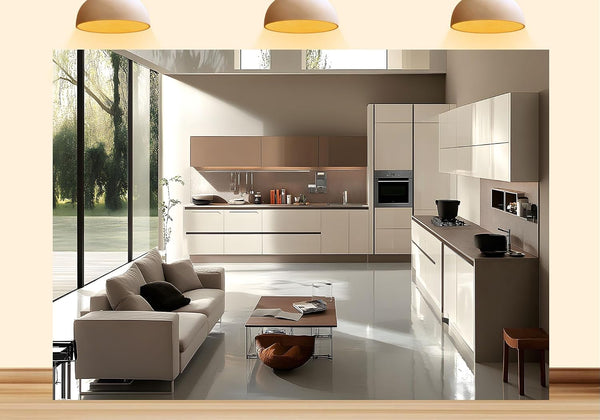 SHDASMIL Apartment Living Room Backdrop Modern Luxury Interior Scenery Glass Floor Over Venus