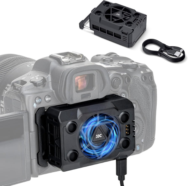 Camera Cooler Fan for DSLR & Mirrorless Cameras,External Quieter Semiconductor Cooling Fan