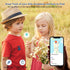 Waterproof AirTag Holder Case with Brooch Pin - Hidden Cover for Kids, Full Protective Anti-Lost GPS Tracker (Blue)