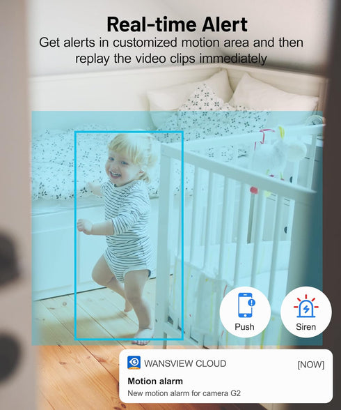 GALAYOU Indoor Security Camera 2K, 360 Degree WiFi Home Security Camera for Baby/Elder/Nanny with Night Vision